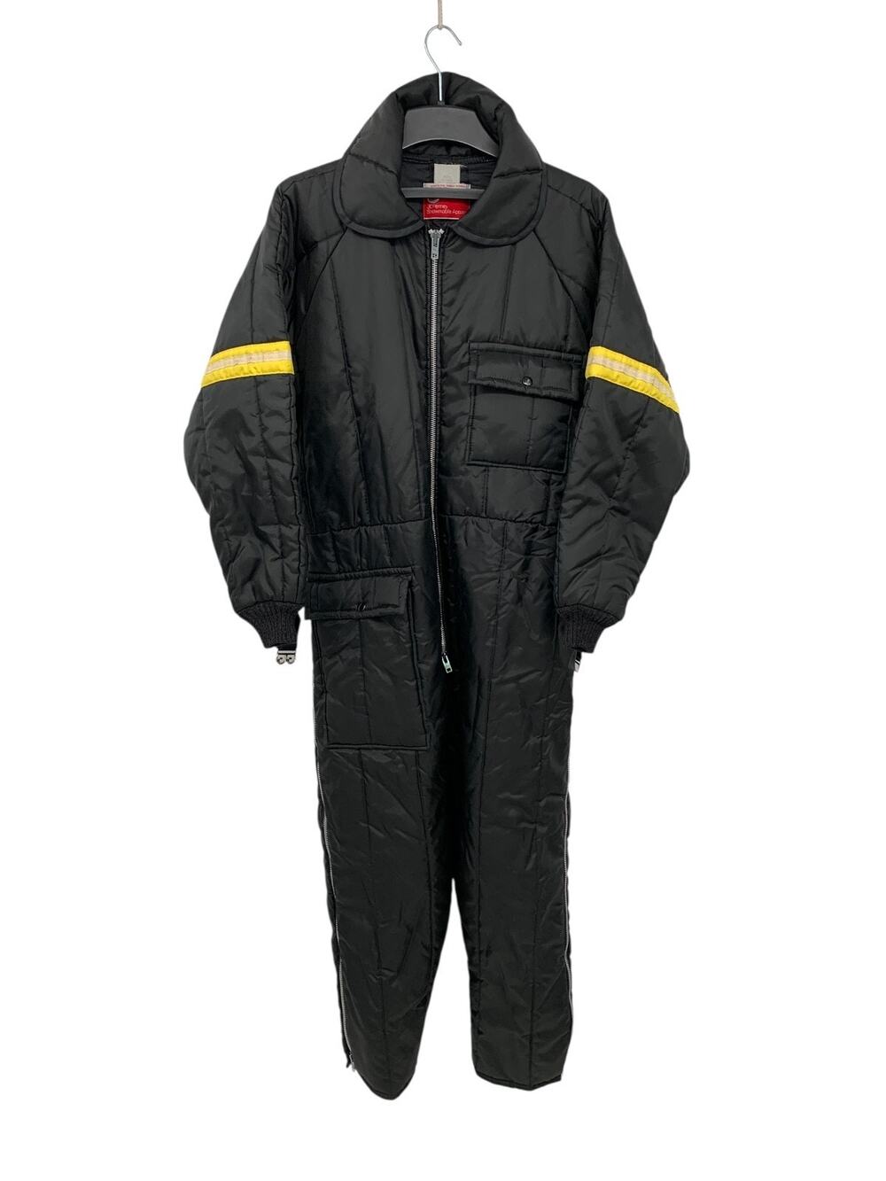 Vintage JC Penny Snowmobile Apparel Snow Suit Black USA Made Mens Large Reg
